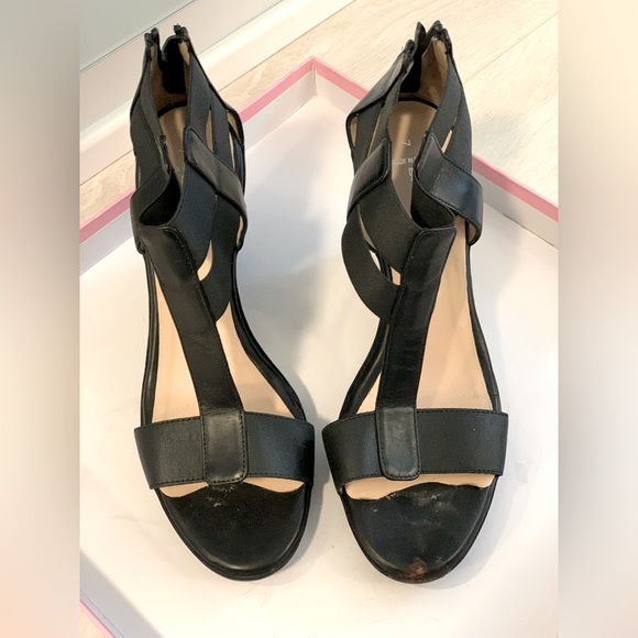 Aquatalia Black Leather Wedges - Picture 3 of 3